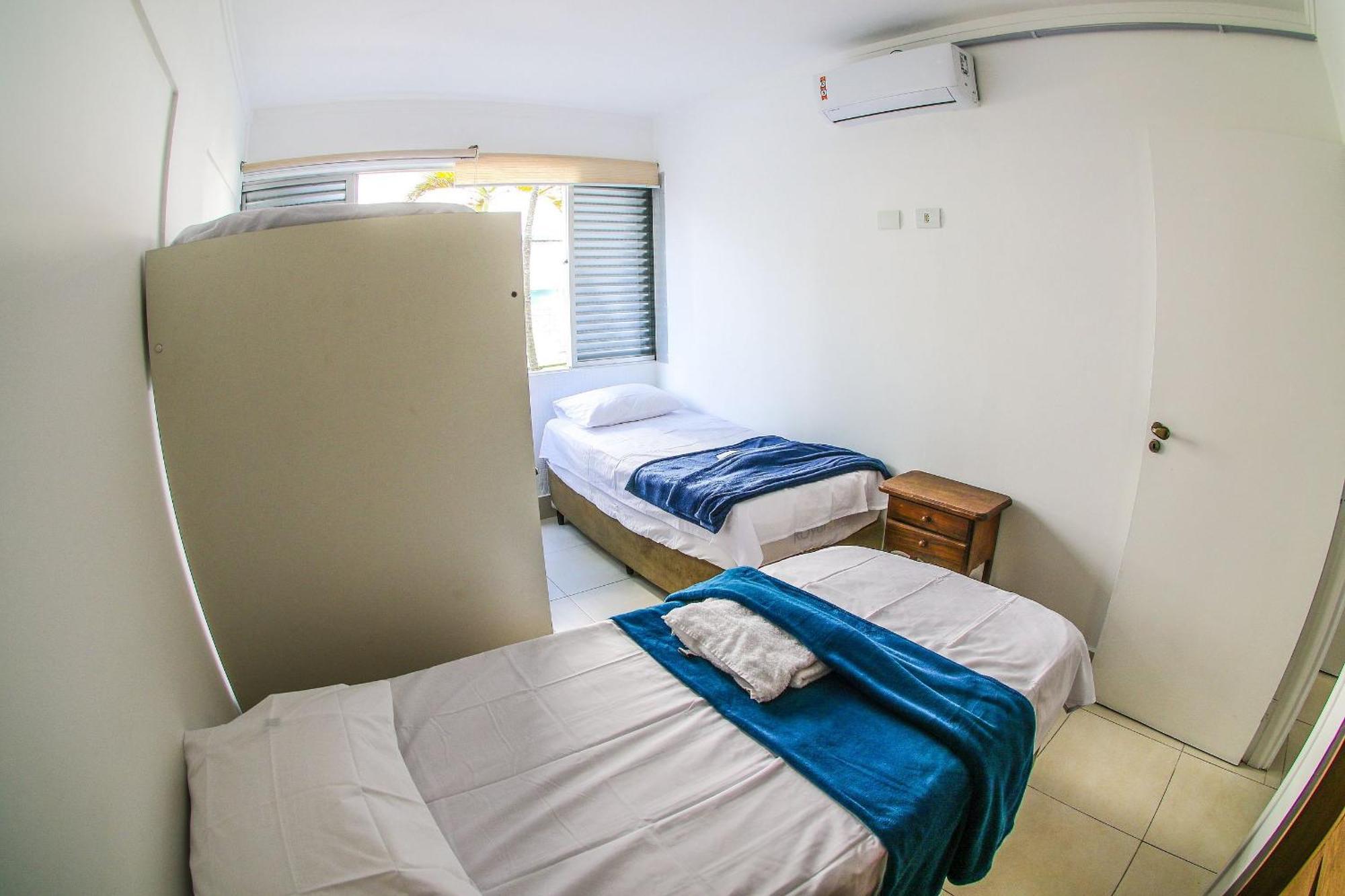 5E-Pe Na Areia Da Praia Do Tombo, 2 Quartos, Ar Cond, 2 Banheiros,2 Vagas+Roupas De Cama Guarujá Exterior foto