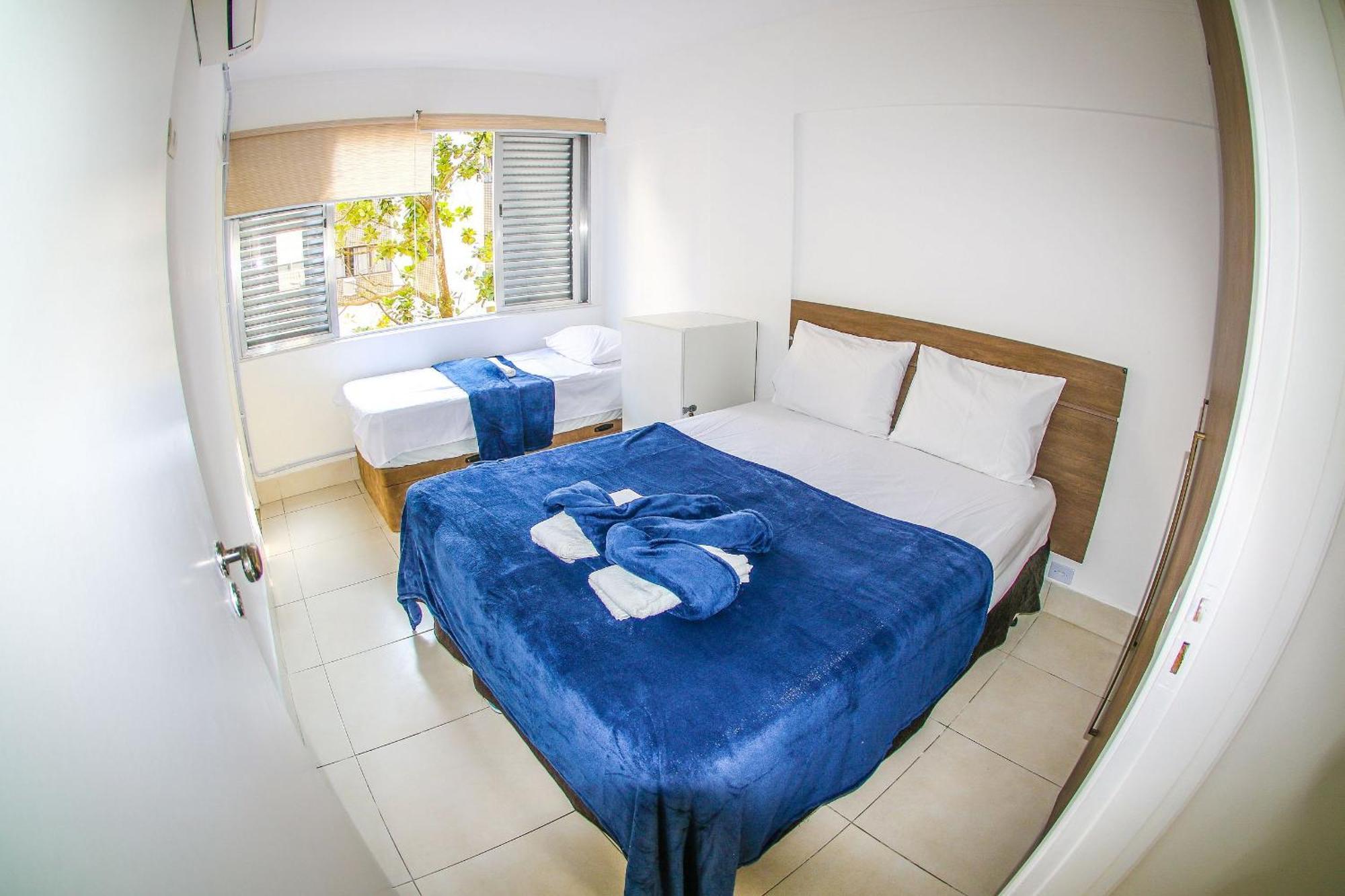 5E-Pe Na Areia Da Praia Do Tombo, 2 Quartos, Ar Cond, 2 Banheiros,2 Vagas+Roupas De Cama Guarujá Exterior foto
