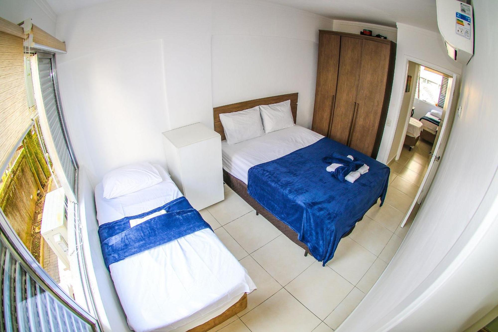 5E-Pe Na Areia Da Praia Do Tombo, 2 Quartos, Ar Cond, 2 Banheiros,2 Vagas+Roupas De Cama Guarujá Exterior foto