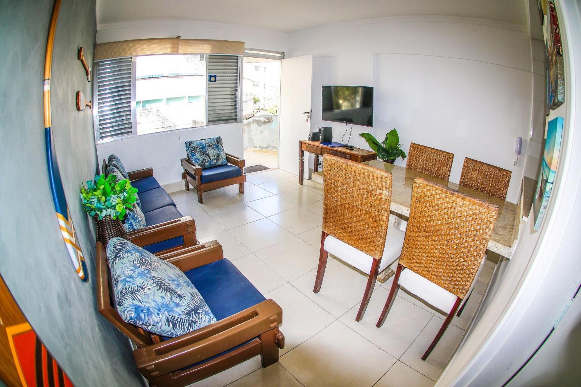 5E-Pe Na Areia Da Praia Do Tombo, 2 Quartos, Ar Cond, 2 Banheiros,2 Vagas+Roupas De Cama Guarujá Exterior foto